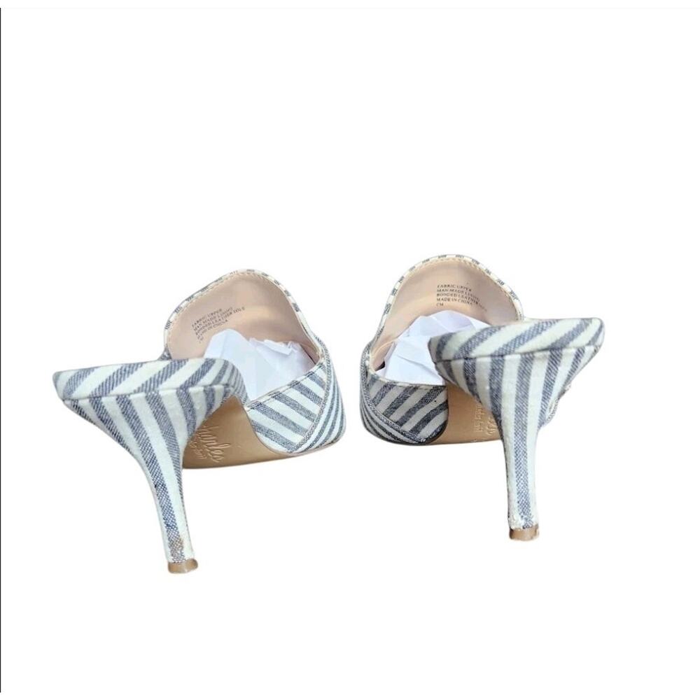 Charles by Charles David Striped Acapulco Mules W/ Buckle Size 7 1/2 Euc - Picture 4 of 7